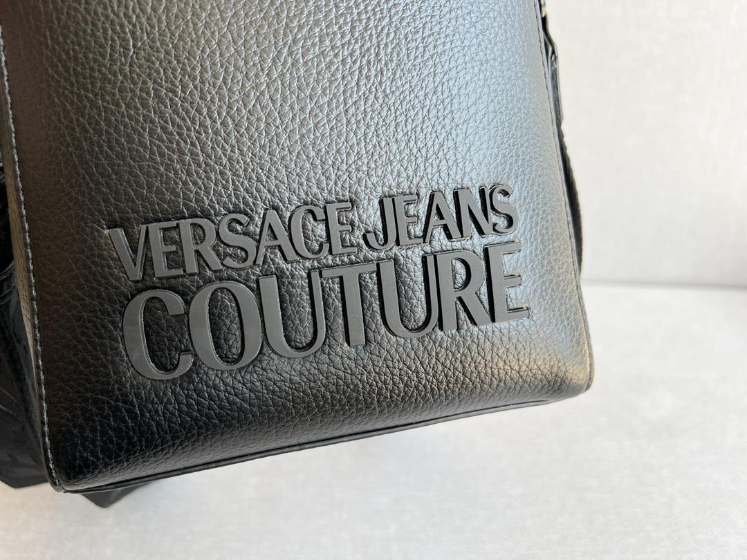 Versace Jeans Couture New litchi pattern mens messenger bag Messenger bag Versace sub br