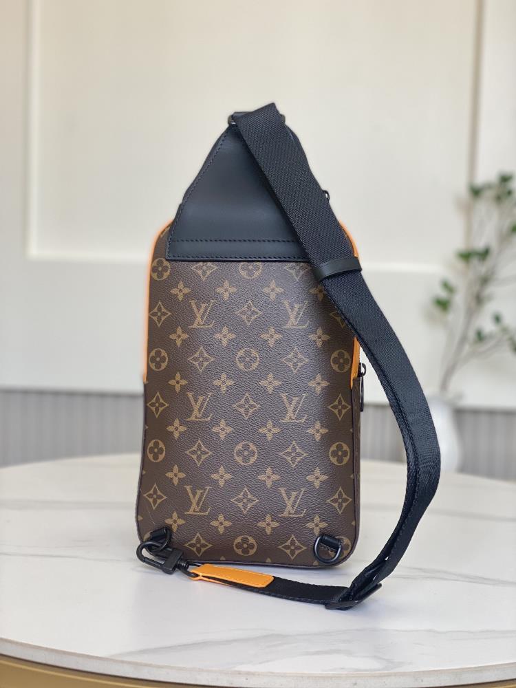 The Monogram Macassar canvas with its dark brown color palette and black trimmings adds