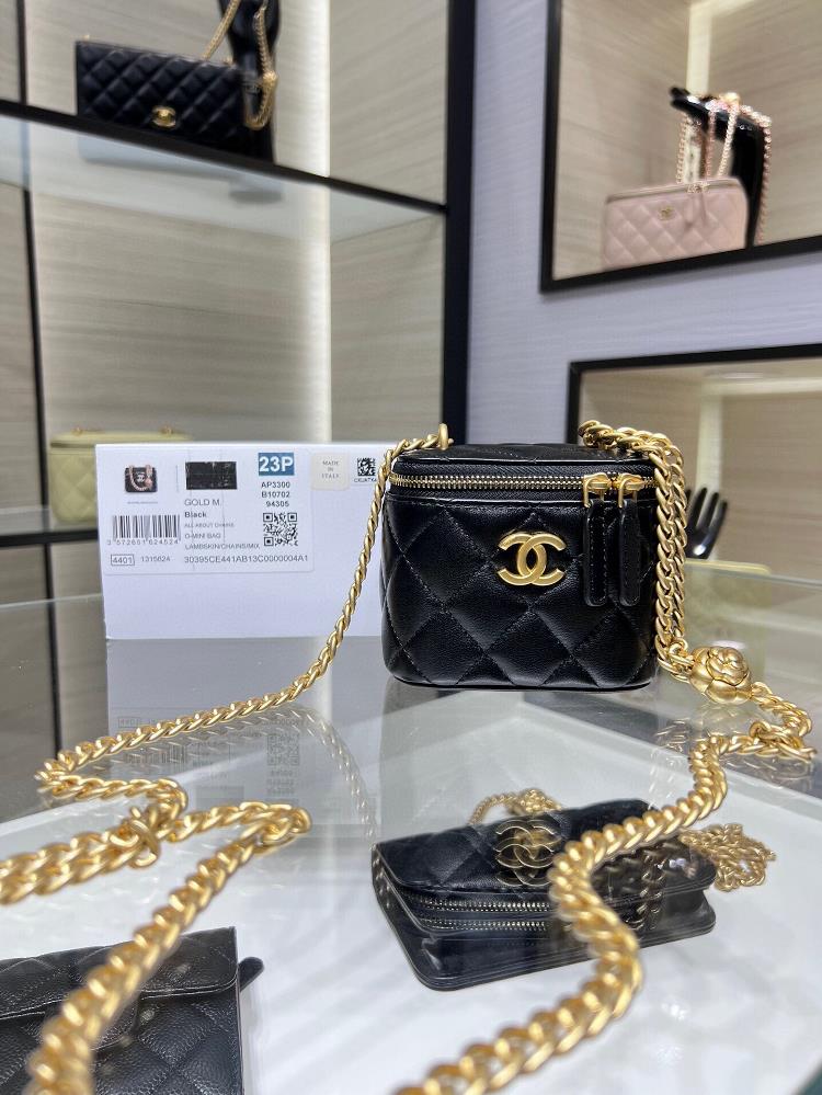 chanel 23P Box Bag Sheepskin Most Beautiful Camellia Flower Adjustable Buckle Exquisite and Beaut