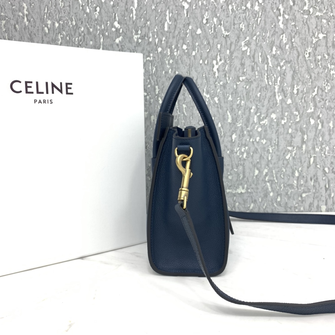 New version of CELINE smiley bag  original overseas single parallel cargo 20CM LUGGAGE calfski