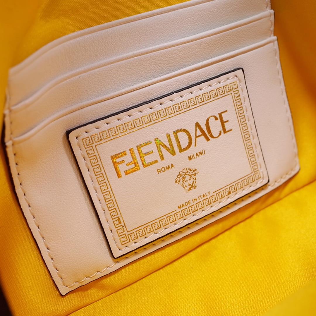 The iconic square Baguette mini handbag from the chain Versace by Fendi series White smoothMad