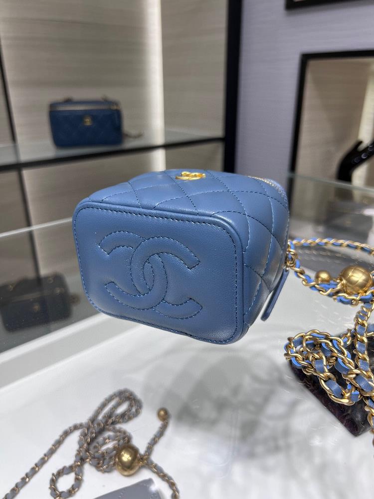 Chanel 23 new product new color haze blue small box adjustable chain small golden ball she