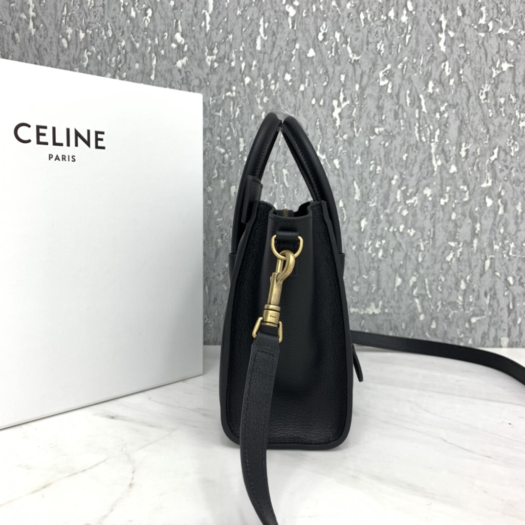 New version of CELINE smiley bag  original overseas single parallel cargo 20CM LUGGAGE calfski