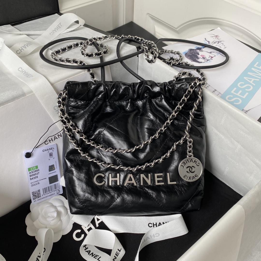 Wrinkle Chanel 23S AS3980 Wrinkle Chanels mini 22 hits the red heartThe bag accessories of Chanel Go