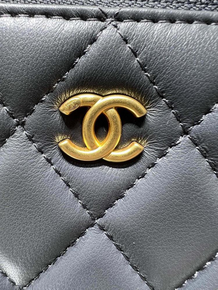 Chanel 23B New Product Golden Ball Long Box Adjustable Chain Rectangular Chain Box Sheepsk