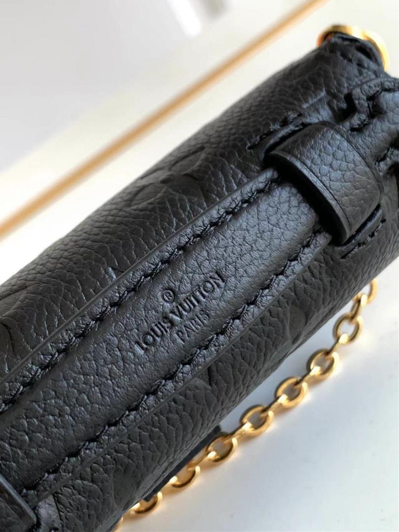 M81389 81390 This Micro Mtis chain bag is made of soft Monogram Imprente leather and features 