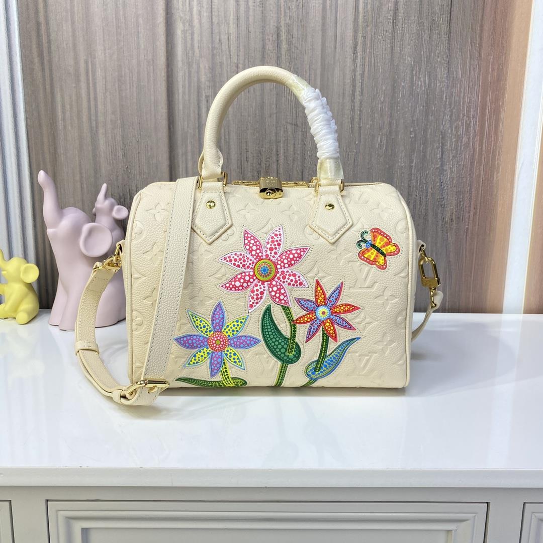 M46415 Flower LV x YK Speed Bandoulire 25 Handbag For the x Yayoi Kusama collection the LVxYK Speed 