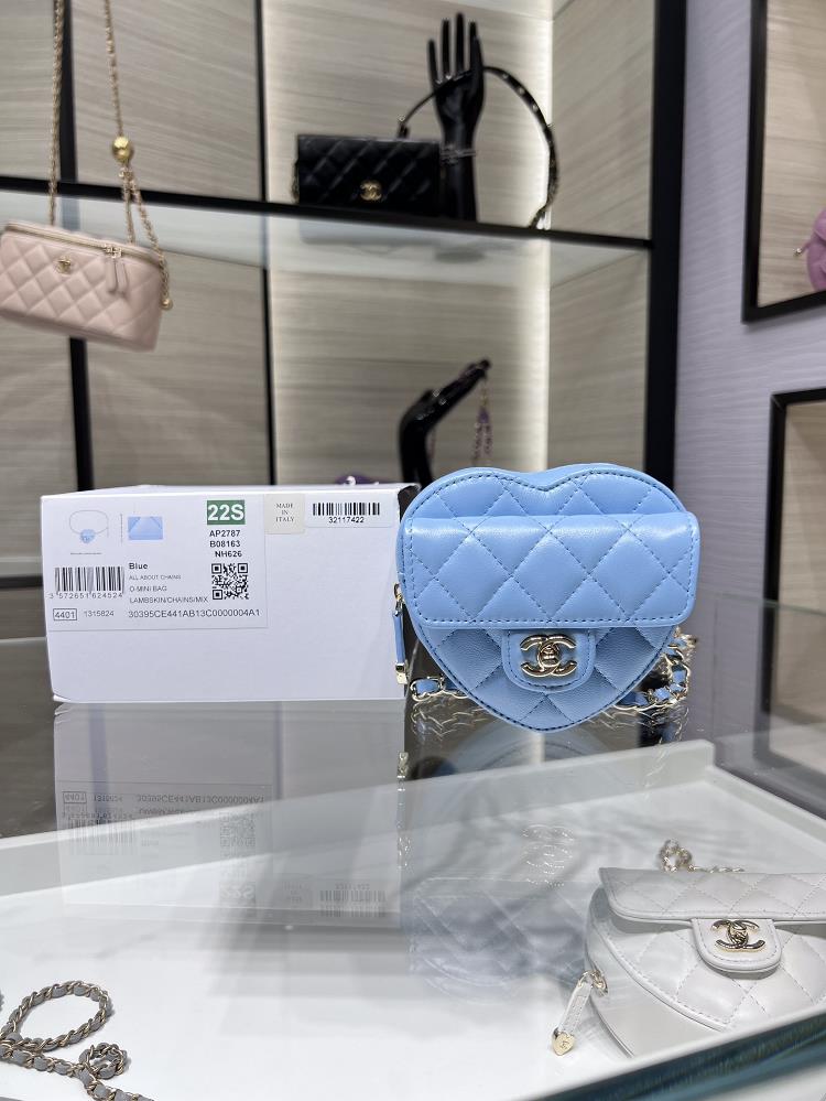 chanel 2022s SpringSummer New Lambskin Peach shaped Love Waist BagModel number AP2787Y size 11x10x4cm  professional luxury fashion brand agency bus