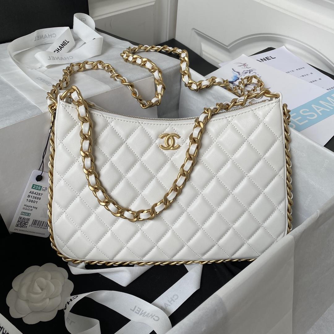 Chanel Xi Leather Bag  New AS4287 The newly designed hobo binding is adorned with exquisite woven ch