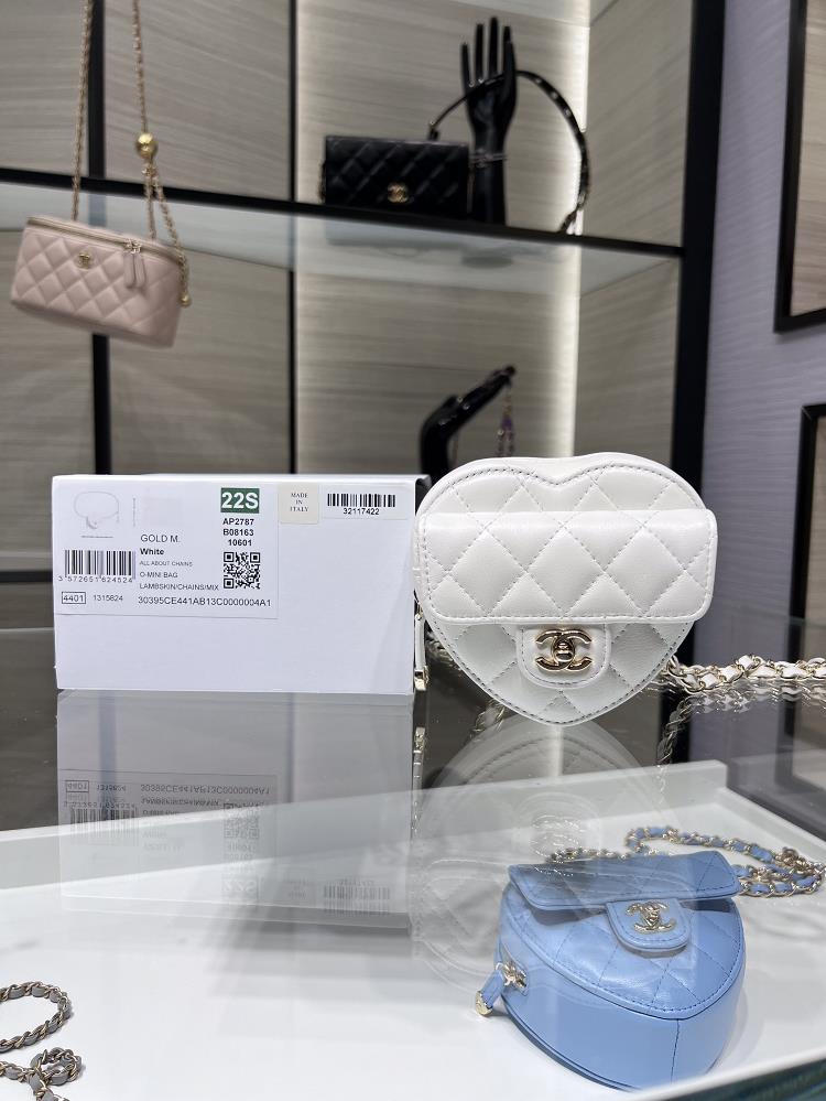 chanel 2022s SpringSummer New Lambskin Peach shaped Love Waist BagModel number AP2787Y size 11x10x4cm  professional luxury fashion brand agency bus