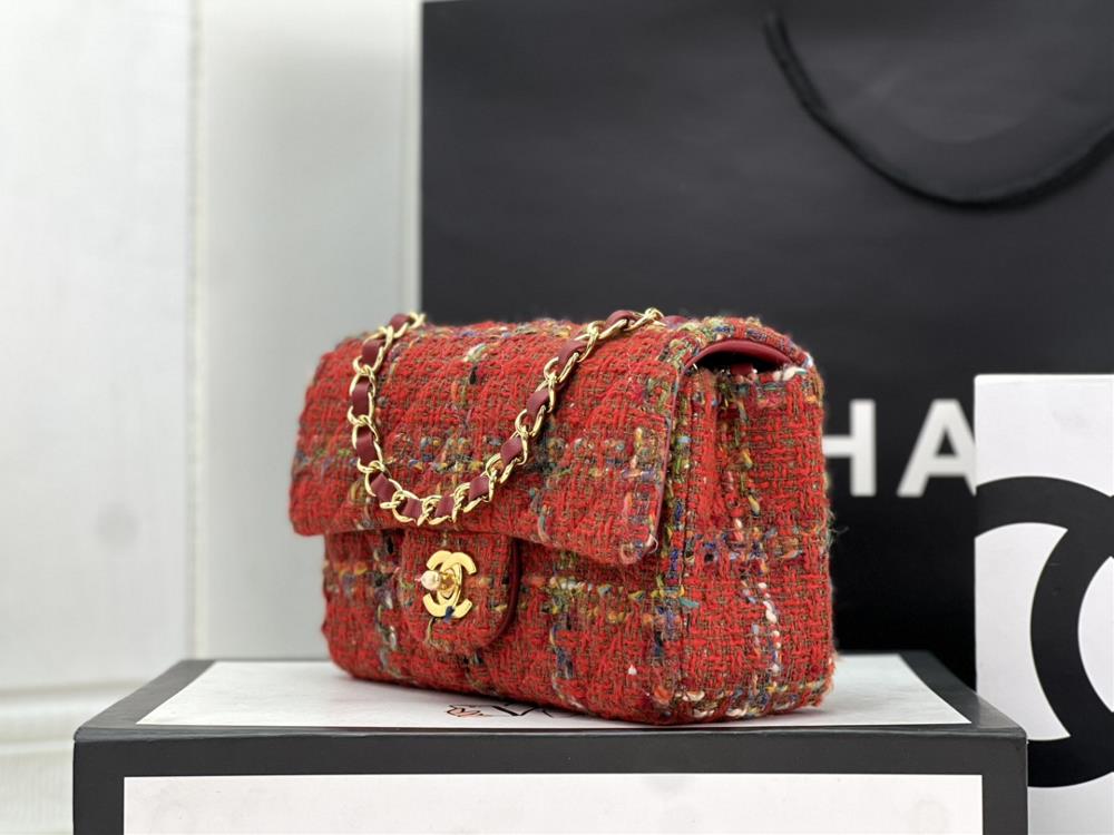 1116 Chanel CF woolen series this is a bag that can be praised by all friends around us f