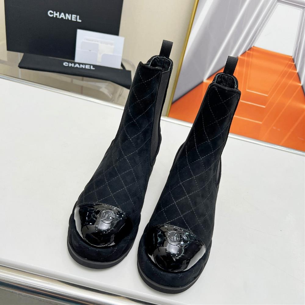 Factory price CHANEL Chanel 23ss Autumn and Winter New Original 11 Retro Short Boots feat