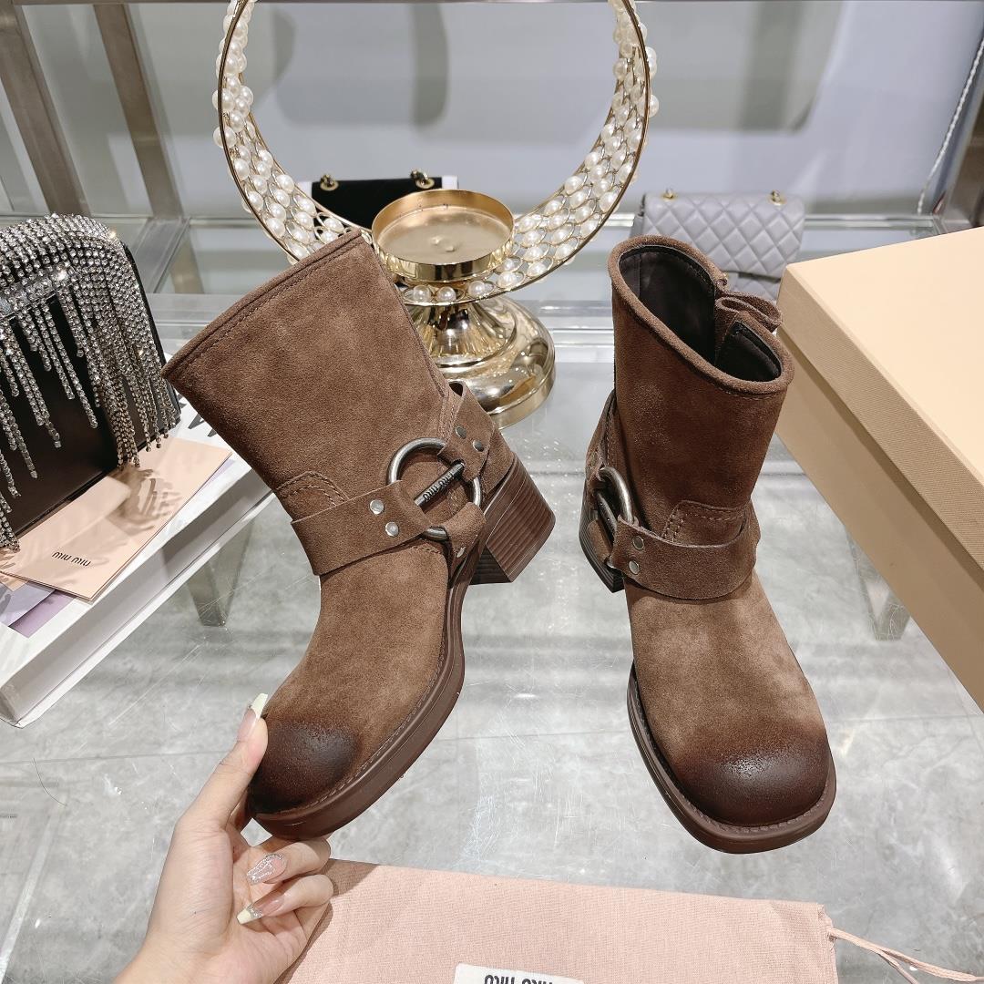 Factory  mimiu 2023 Autumn and Winter New Product Limited Quantity Lock Short Boots Popular Boots Mi