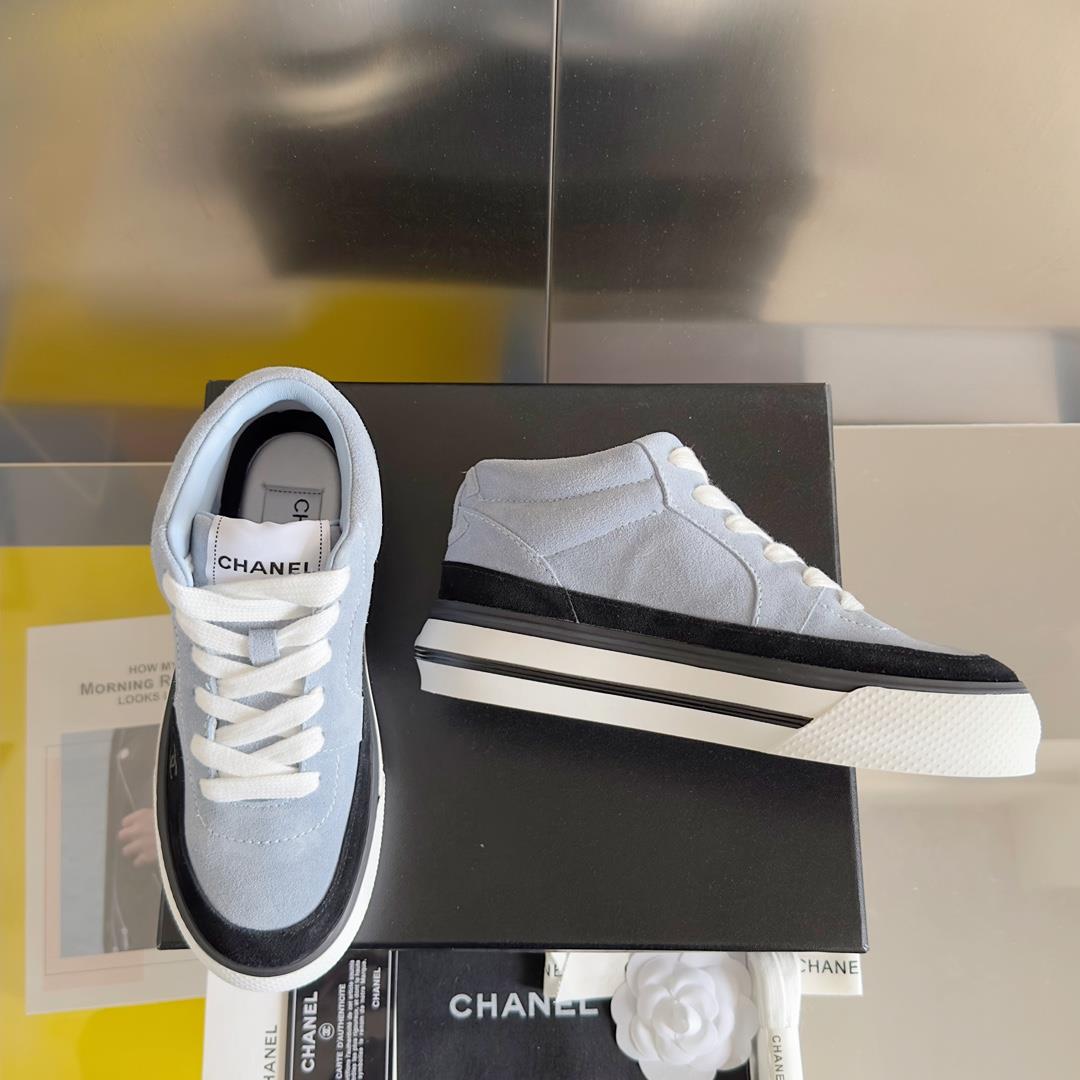 Top version Chanel Chanel 23B Panda Color Sneaker Xiaoxiang Casual Sports Shoes Thick Sole