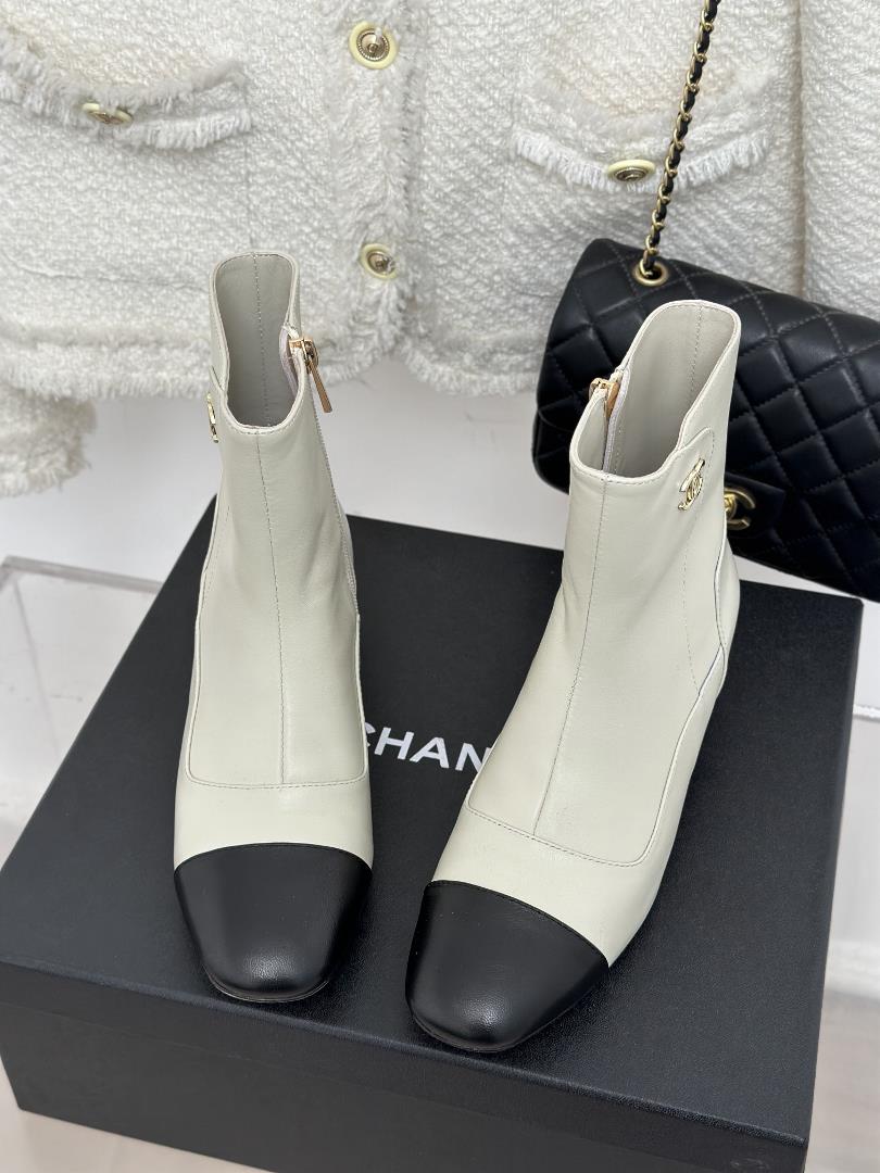 factory price chane xiaoxiang classic double c autumn and winter new product thick heel bo