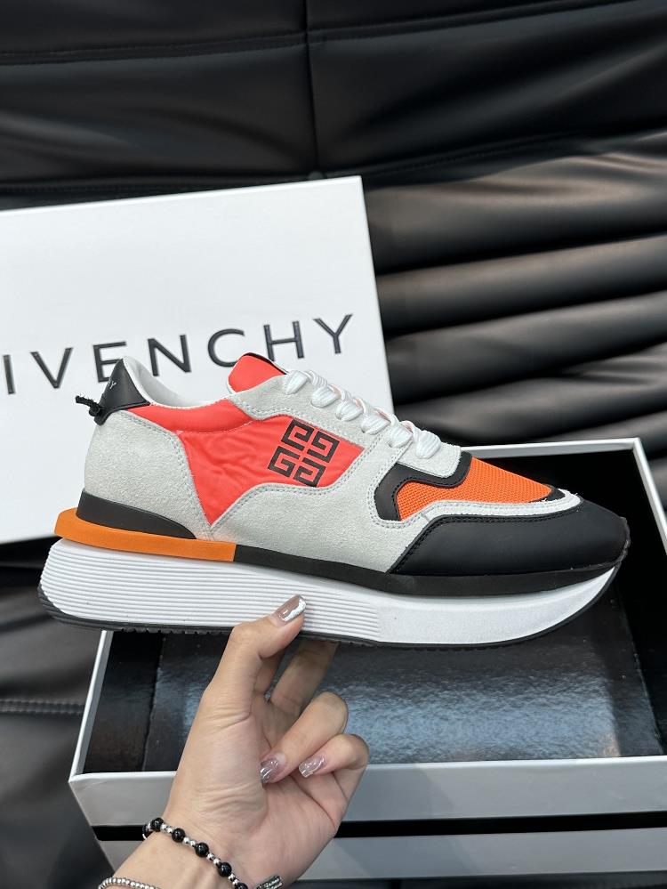 The givenchy brand new mens thick sole elevated casual sports shoe features a highqualit