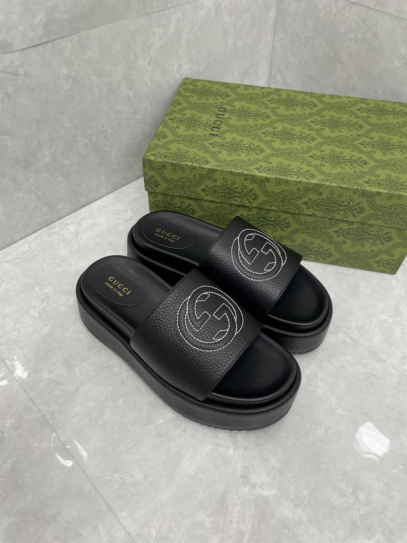 GUCCI Official Website New Womens Thick Sole Slippers Sandals SpringSummer NewThe GG logo was 