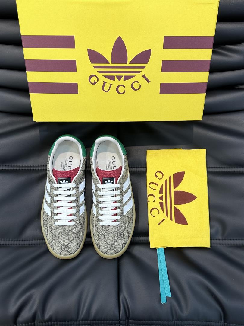 Gucc x adidas 23fw new arrival G Adidas co branded couple casual board shoes with adidas