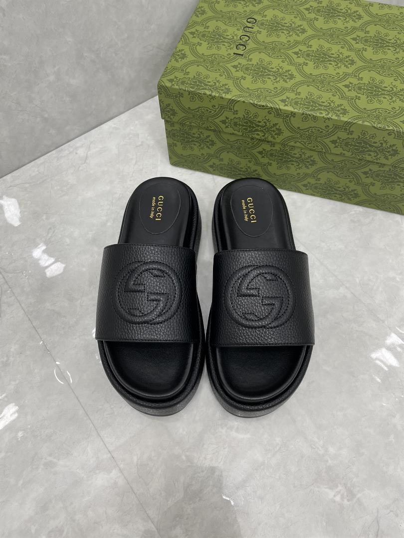 GUCCI Official Website New Womens Thick Sole Slippers Sandals SpringSummer NewThe GG logo was firs