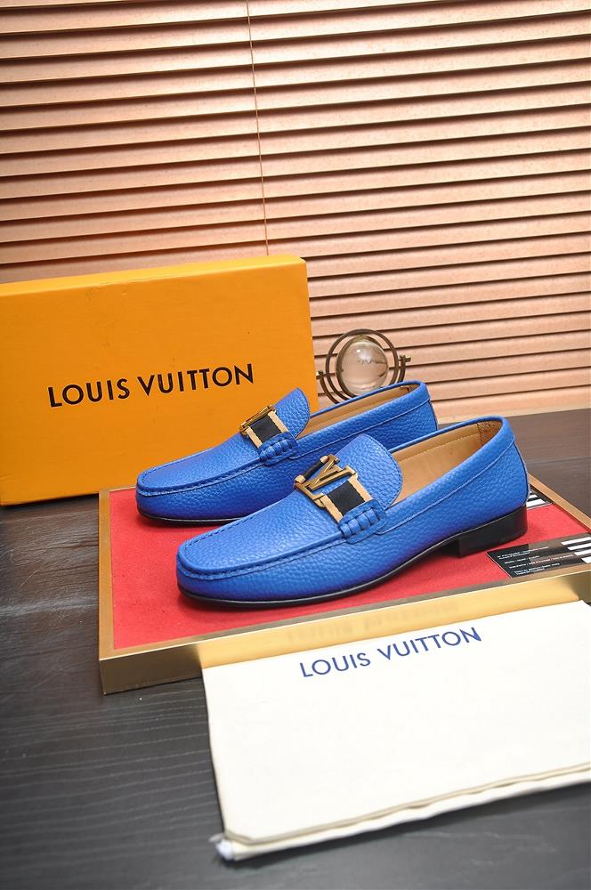 LV original single leather outsole LV latest leather business suit shoes are launched on the official website simultaneously The top layer of Italian