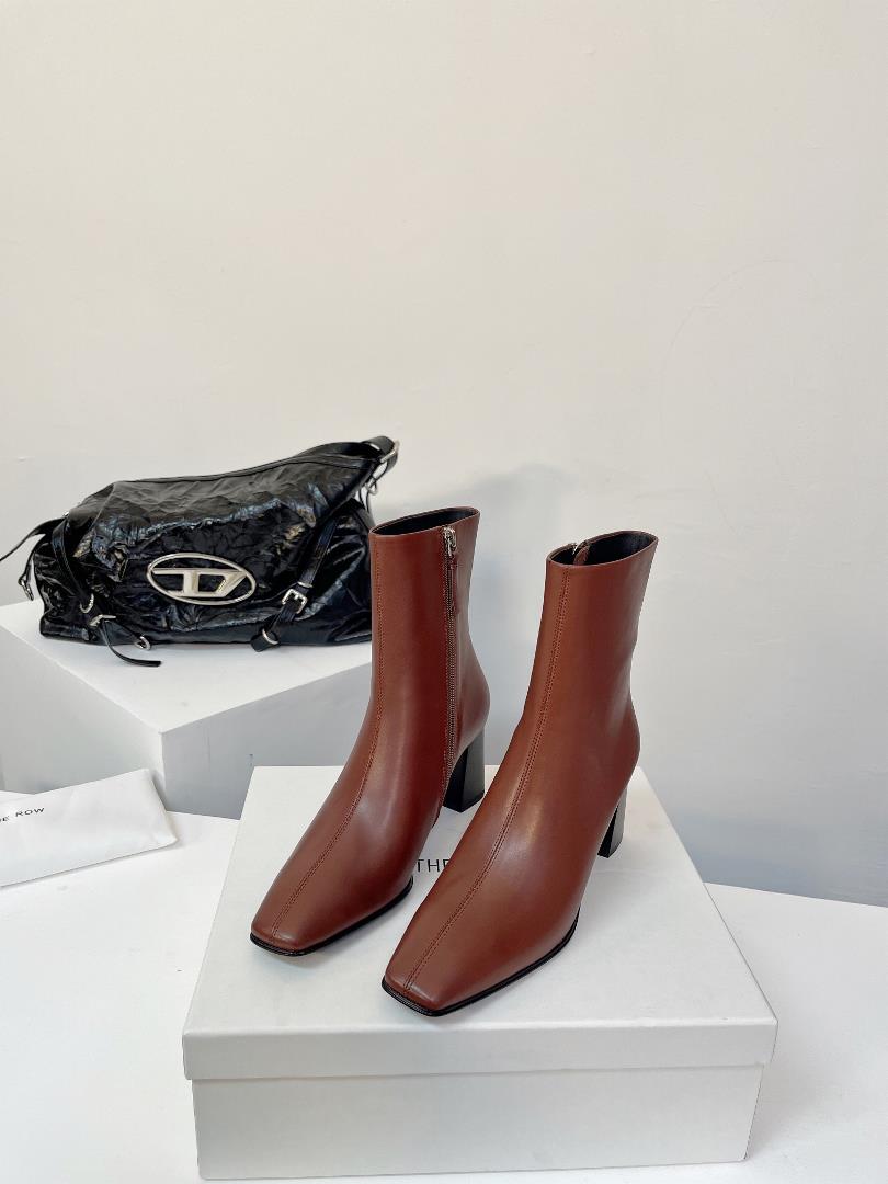 the row 23ss new square toe short boots for autumn and winterThe row has never lost in cre