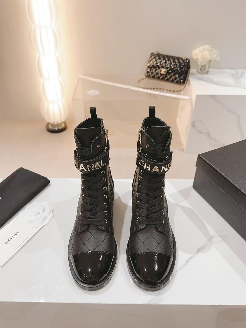 customized non return and exchange Chanel 2023A High Edition Handsome Lingge Motorcycle BootsXiao Xi