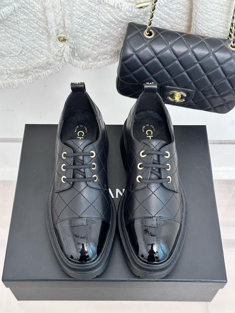 factory price chanel 23ss new product thick soles increased diamond leather shoe upper ado