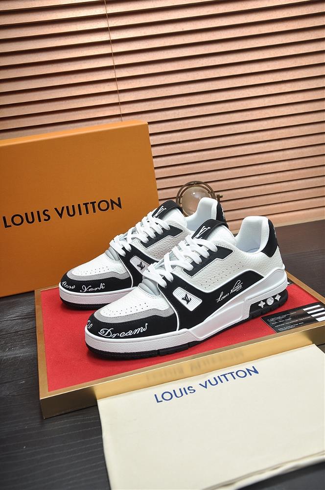 LOUIS VUITTON Original Order New LV Louis Vuitton Top Edition LV Classic Fashion Shoes Selected Imported Original Cowhide Water Dyed Cowhide Inner Lin