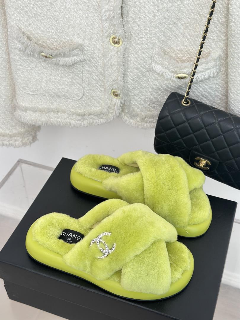 factory price chane chanel classic double c cross haired slippers to rush to wear a serie