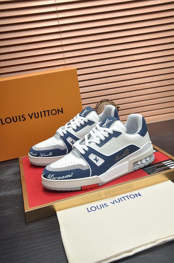 LOUIS VUITTON Original Order New LV Louis Vuitton Top Edition LV Classic Fashion Shoes Selected Imported Original Cowhide Water Dyed Cowhide Inner Lin