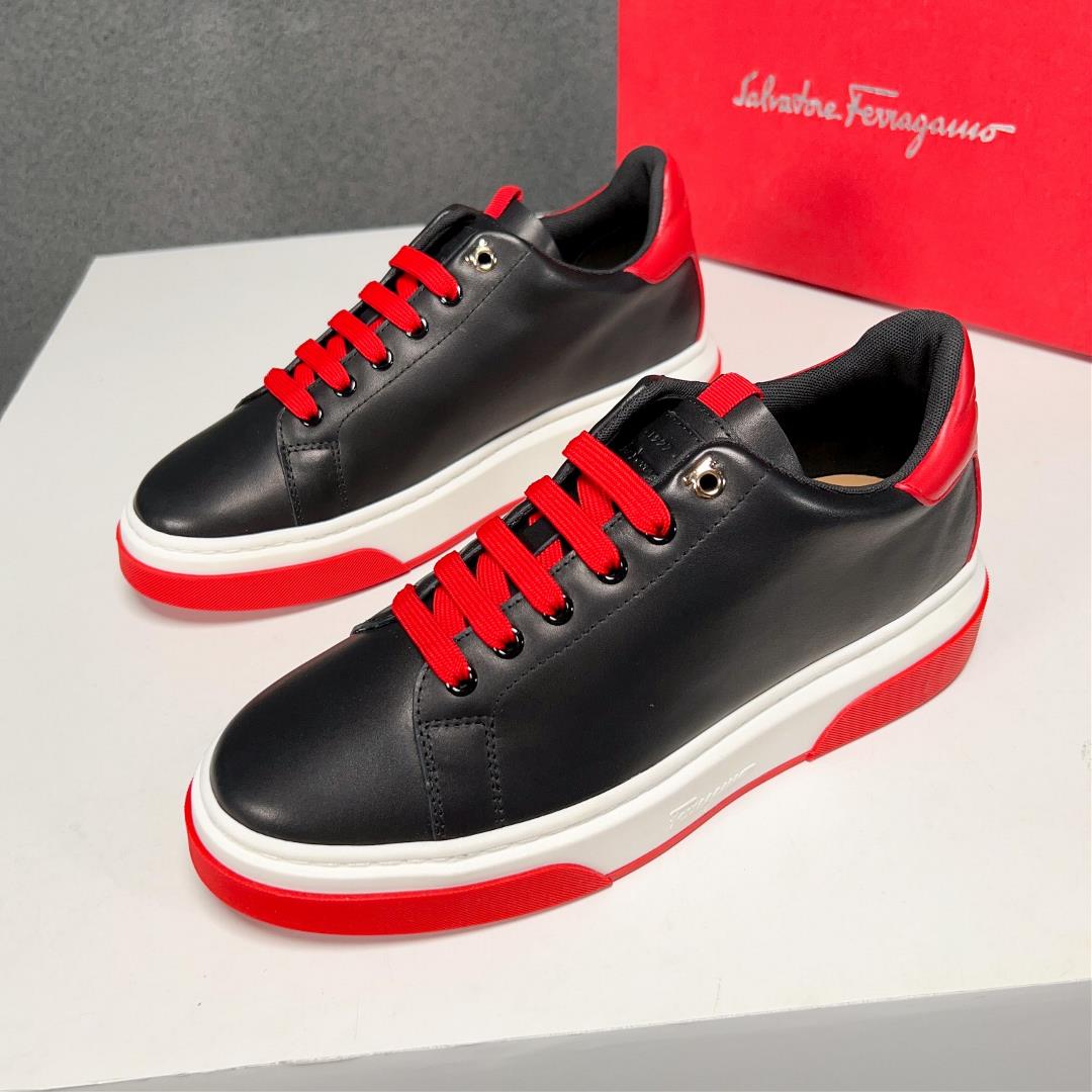 salvatore Ferragamo SpA 2023 mens new casual sneakers are fashionable sporty charming blue c