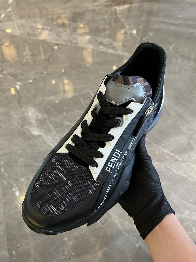 Fendi Flow One Step Sneaker Mens ShoePaired with elastic shoelaces and elastic inserts the wav