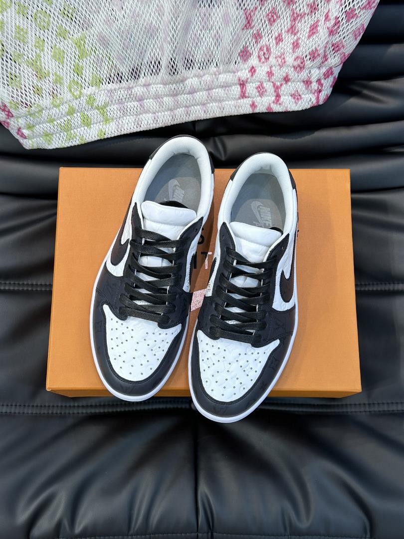 l v x Nike Joint Low top Casual Sports Shoes Carefully Made of The First Layer of Cowhide Stitchi