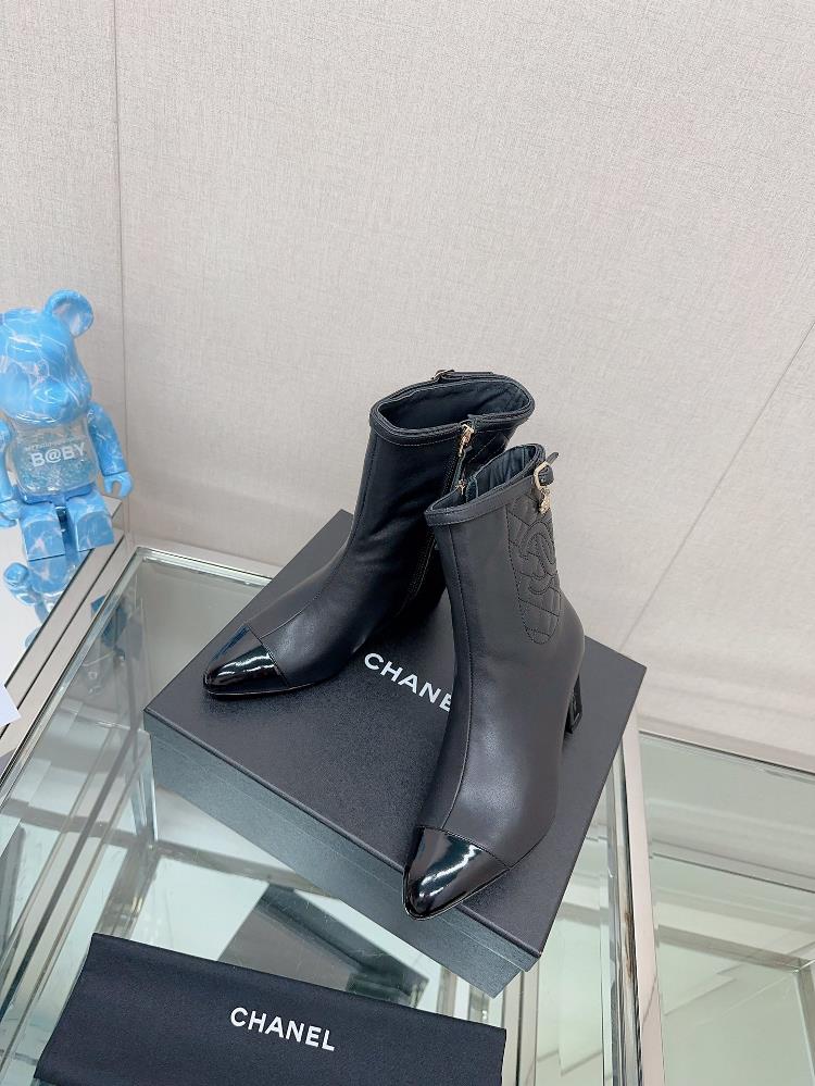 Short boots Long boots 23Ss Autumn and Winter Chane Xiaoxiang New Back Lingge Coarse Heels Short Boots and Long BootsThis winter highend and trendy c